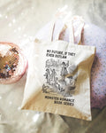 Funny Monster Romance Tote Bag for Paranormal Romance Reader My Future if They Ever Outlaw Monster Romance Silly Bookish Gift for Bookworm Tote Bag – Easygoing Wear · Trending Graphic Apparel