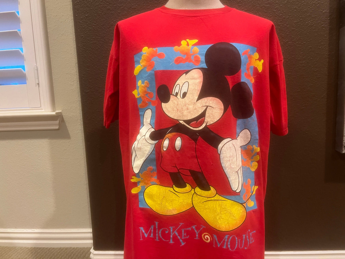 Vintage 9039s Mickey Mouse Disney Red T Shirt Size XL Graphic Tee – Premium Graphic · Must-Have Style