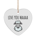 Funny Mother Ornament Valentines Day Gift Funny Mom Gift Cute Sheep Mothers Day Present Mom Birthday Love You Maaa Graphic Tee – Warm & Stylish · Must-Have Style