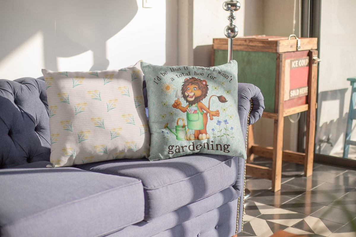 Funny Gardening Pillow for Gardener Who Loves Lions and Awesome Puns Silly Unhinged Gift for Flower Farmer Friend Who Grows Flowers Graphic Tee – Soft Feel · Perfect For Daily Wear