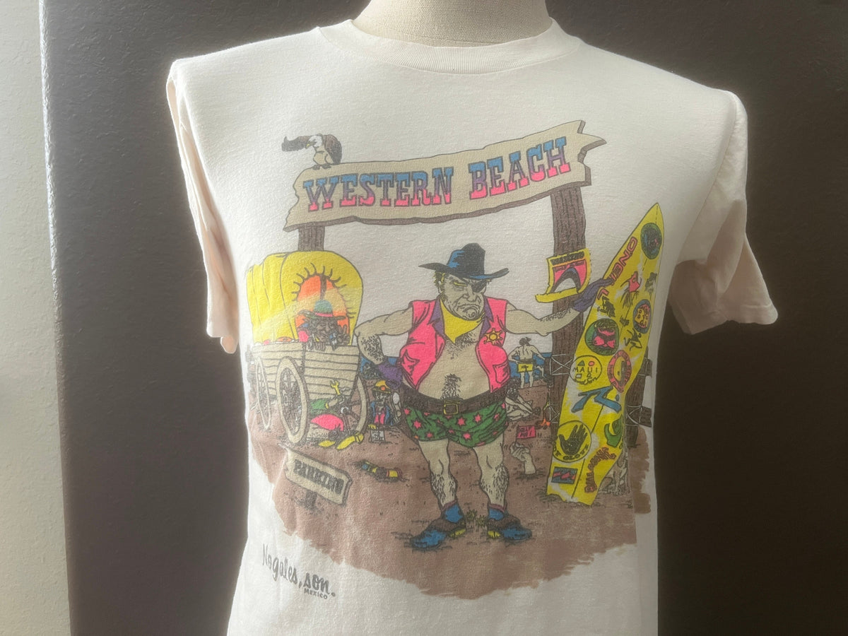 Vintage 8039s Western Beach Nogales Mexico White T Shirt Size M Graphic Tee – Premium Graphic · Trending Graphic Apparel