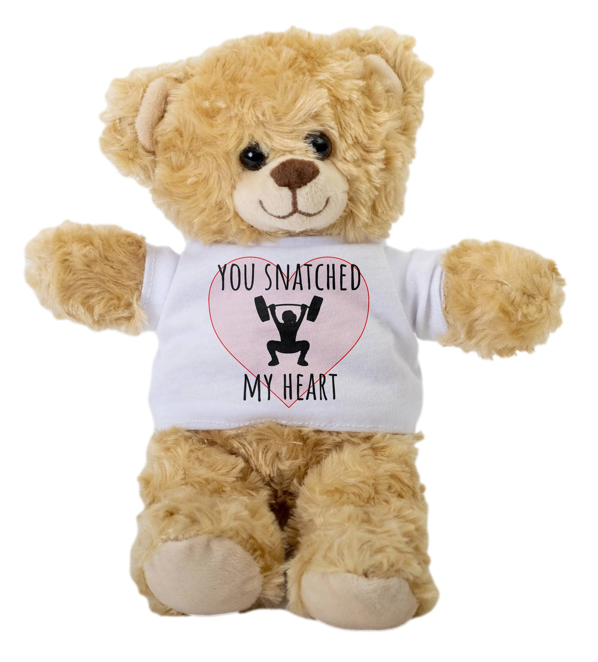 Weightlifter Gift Weightlifting Valentine Weight Lifting Plushie You Snatched My Heart Teddy Bear Bear Plushie Graphic Tee – Soft Feel · Top Pick For Any Outfit