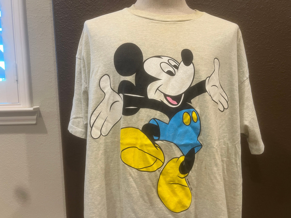 Vintage 9039s Mickey Mouse Disney Grey T Shirt Size 3XL Graphic Tee – Easygoing Wear · High-Quality Print