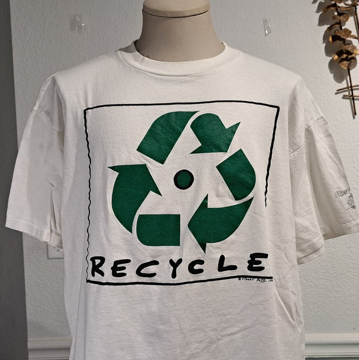 Vintage 90s Recycle white Tshirt size 2XL Graphic Tee – Premium Graphic · Must-Have Style