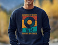 50th Birthday Sweatshirt Born In 1974 Gifts 50 Years Old Sweater Vinyl Record Birthday Gifts For Men Gift For Women Sweatshirt – Soft Feel · Trending Graphic Apparel