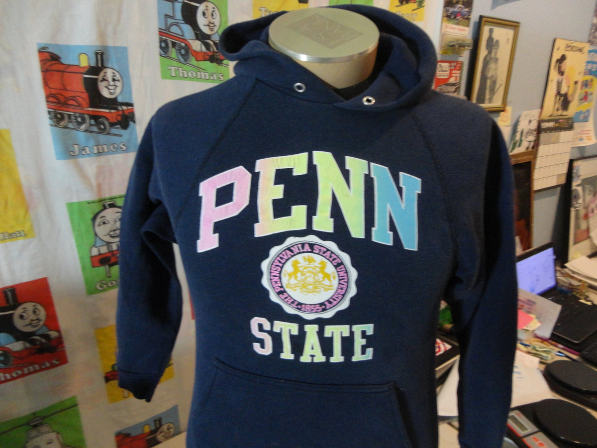 Vintage 8039s Penn State University Nittany Lions Blue Hoodie Sweatshirt Size XS Hoodie – Soft Feel · Trending Graphic Apparel