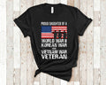 Proud Daughter of a World War II Korean War and Vietnam War Veteran Family Shirt Father Daughter Matching Memorial Day Veterans Day Tshirt Graphic Tee – Warm & Stylish · Top Pick For Any Outfit