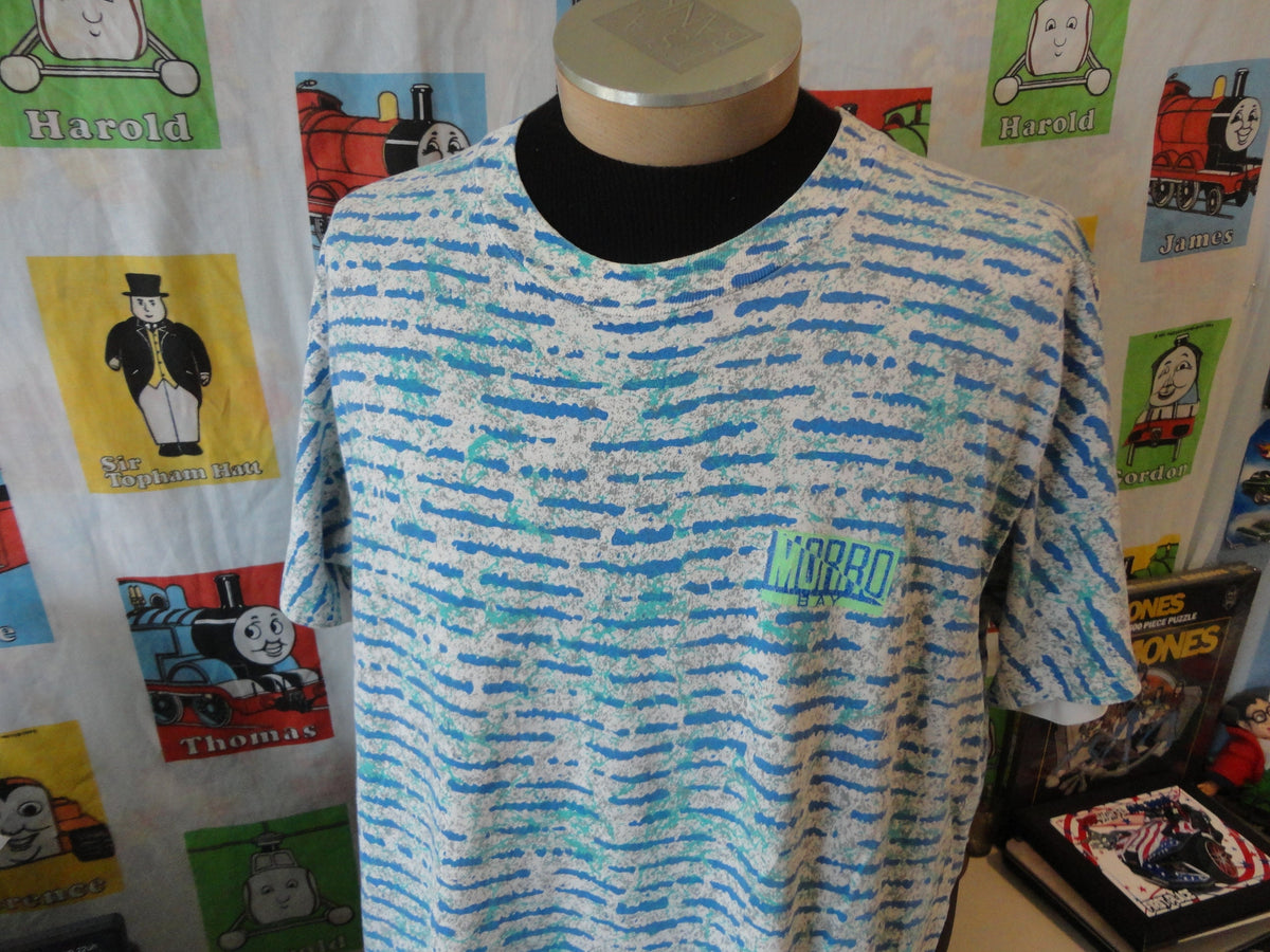 vintage 9039s Morro Bay All Over Print Beach Tourist T Shirt XL Graphic Tee – Bold Style · Must-Have Style