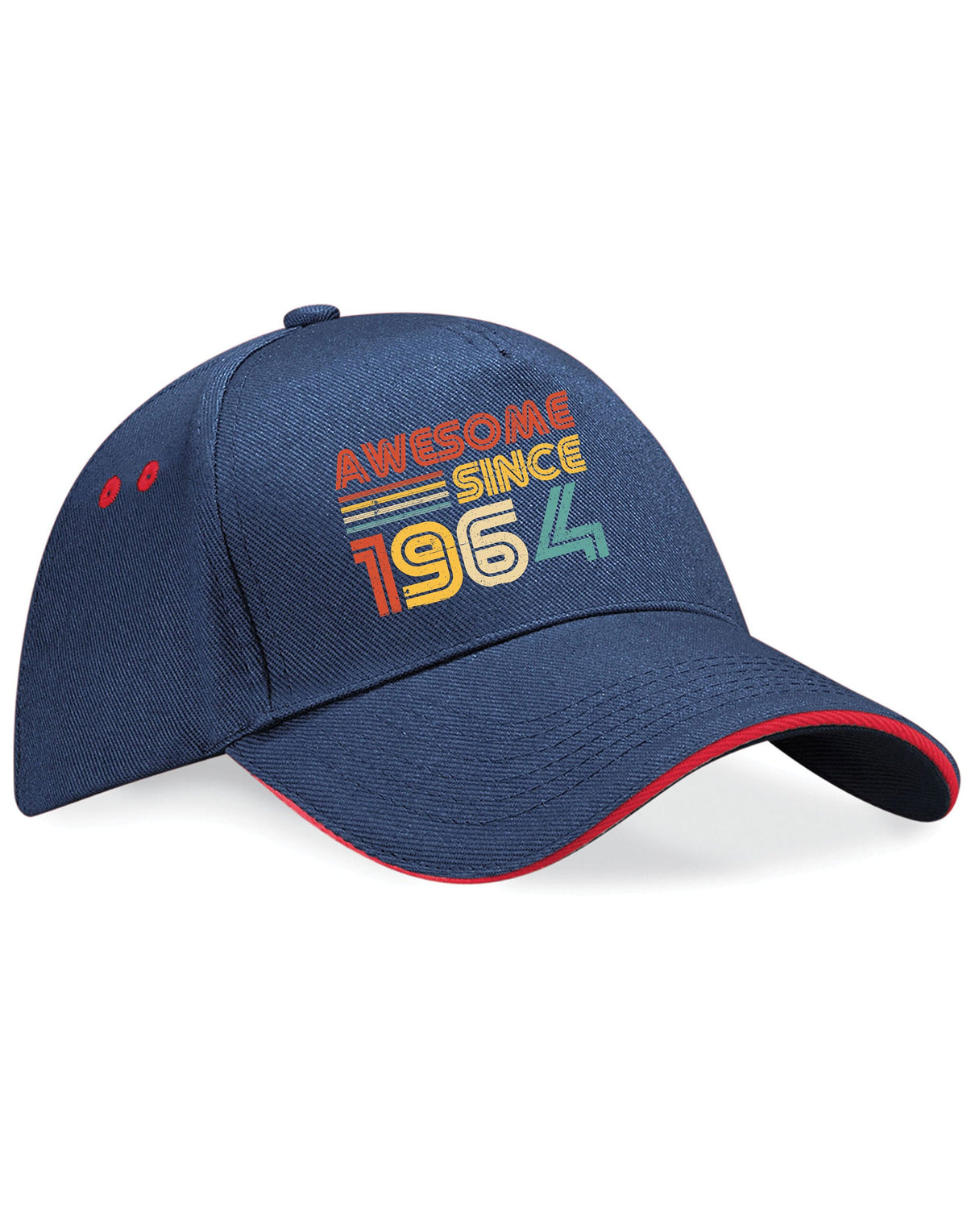 60th Birthday Hat 60 Years Old Born In 1964 Gifts 5 Panel Cotton Cap Sandwich Peak Awesome Since 1964 2 Graphic Tee – Bold Style · Trending Graphic Apparel
