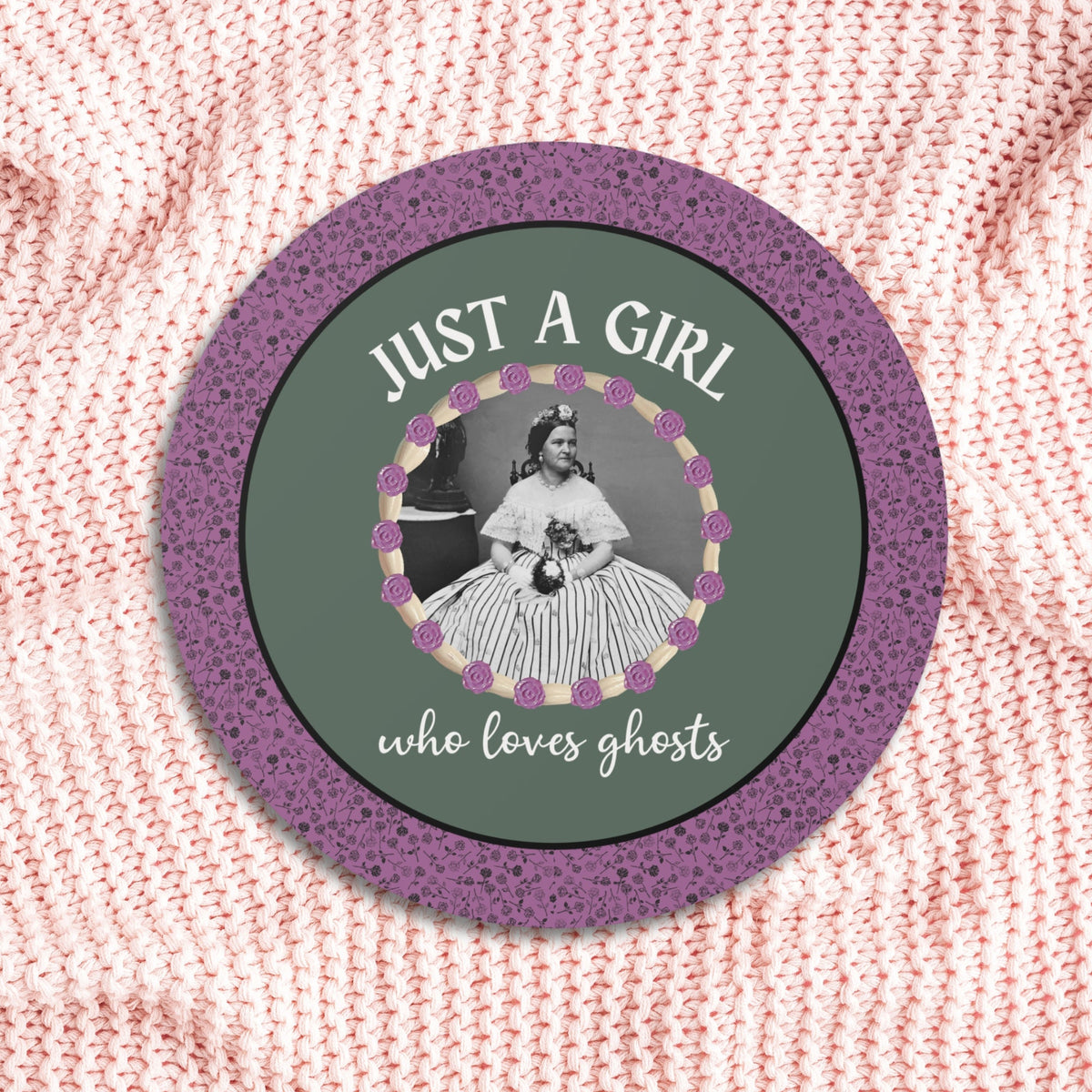 Spooky Ghost Lover Sticker for Friend Who Loves History Mary Todd Lincoln Dark Whimsigoth Sticker History Lover Social Studies Teacher Graphic Tee – Feel-Good Design · Must-Have Style