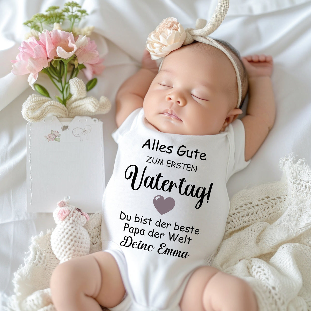 First Father's Day:Romper for Father's Day.Baby Bodysuit Bodysuit Father's Day. Father's Day gift.Dad surprise.Dad gift
