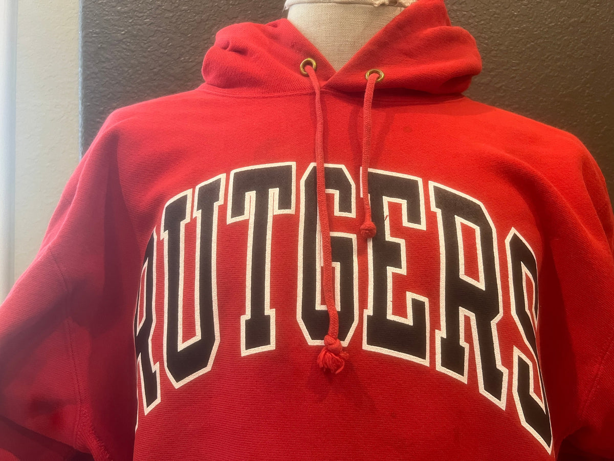Vintage 9039s Rutgers Scarlet Knights University Red Hoodie Sweatshirt Size XL Hoodie – Warm & Stylish · Must-Have Style