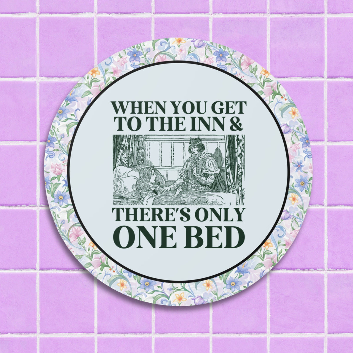 Funny Romance Tropes Sticker for Friend Who Loves Romantasy or Historical Fiction Novels Only One Bed Silly Bookish Gift for Bookworm Graphic Tee – Feel-Good Design · Great Gift For Fans