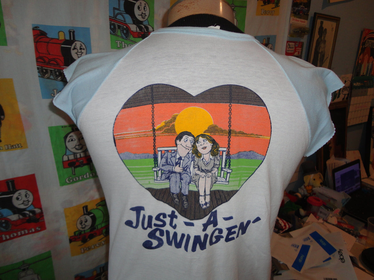 Vintage 8039s Just A Swingen39 T Shirt M Graphic Tee – Bold Style · Great Gift For Fans