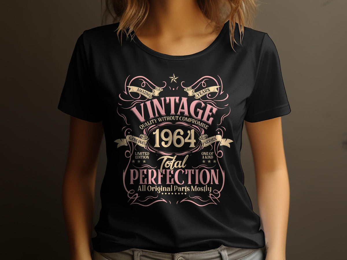 Vintage 1964 Total Perfection TShirt Retro Birthday Gift Classic Aged to Perfection Tee Graphic Tee – Warm & Stylish · High-Quality Print