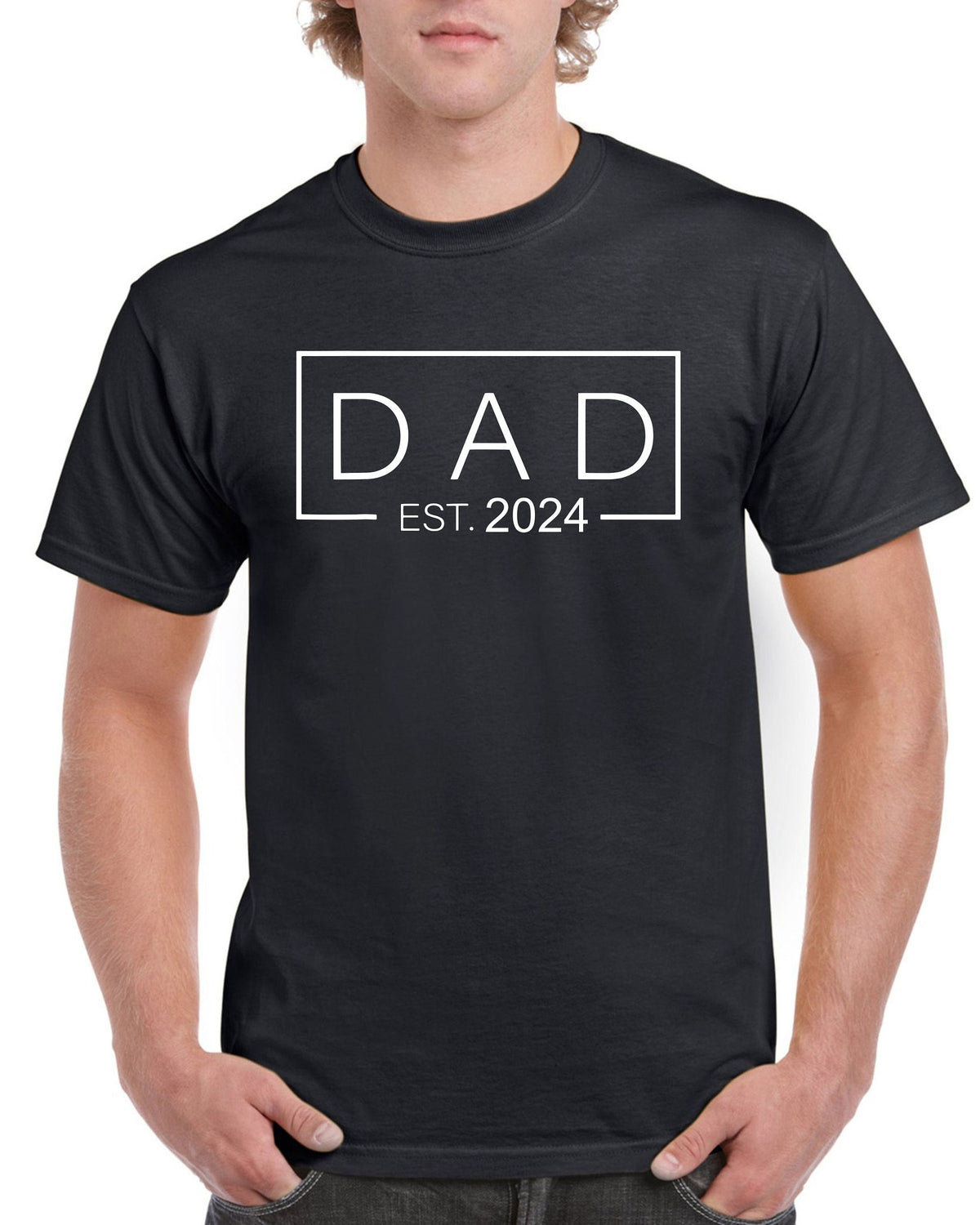 Dad Est 2024 Gift For New Father Fathers Day Gifts New Daddy Cotton TShirt Newborn Baby Presents Graphic Tee – Easygoing Wear · Trending Graphic Apparel