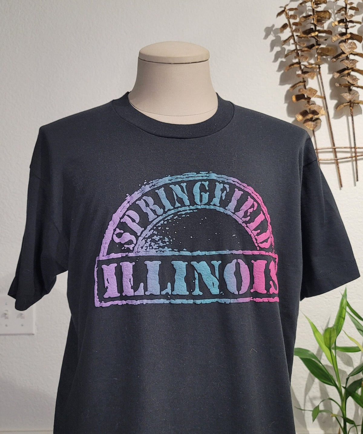 Vintage 80s Springfield Illinois black Tshirt size XL Graphic Tee – Easygoing Wear · Trending Graphic Apparel