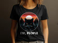 Black Cat Graphic TShirt Ew People Cat Lover Sunset Forest Design Tee Womens TShirt Graphic Tee – Feel-Good Design · High-Quality Print