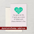 Funny Mother Greeting Card Mother39s Day Card Mom Card Mothers Day Greeting Card You Gave Me Life Graphic Tee – Bold Style · High-Quality Print
