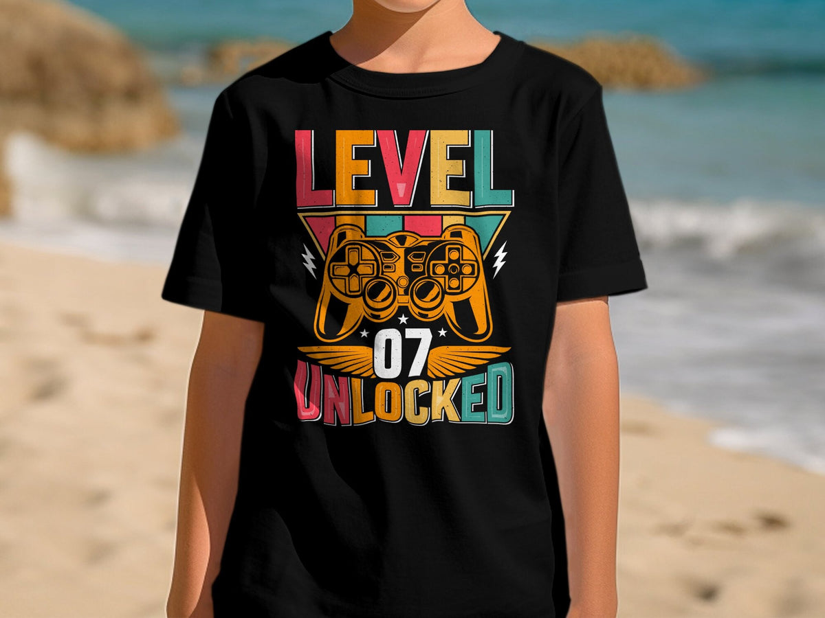 7th Birthday Kids Gaming Level Unlocked TShirt Hoodie Sweatshirt for Age 7 Years Old Colorful Retro Gamer Apparel Hoodie – Cozy Vibes · Top Pick For Any Outfit