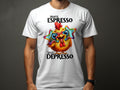 Funny More Espresso Less Depresso Chicken TShirt Sarcastic Coffee Lover Shirt Unisex Gift Idea Graphic Tee – Feel-Good Design · Must-Have Style
