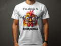 Sarcastic Funny Unisex TShirt Allergic to Mornings Colorful Chicken Graphic Novelty Tee Graphic Tee – Bold Style · Great Gift For Fans
