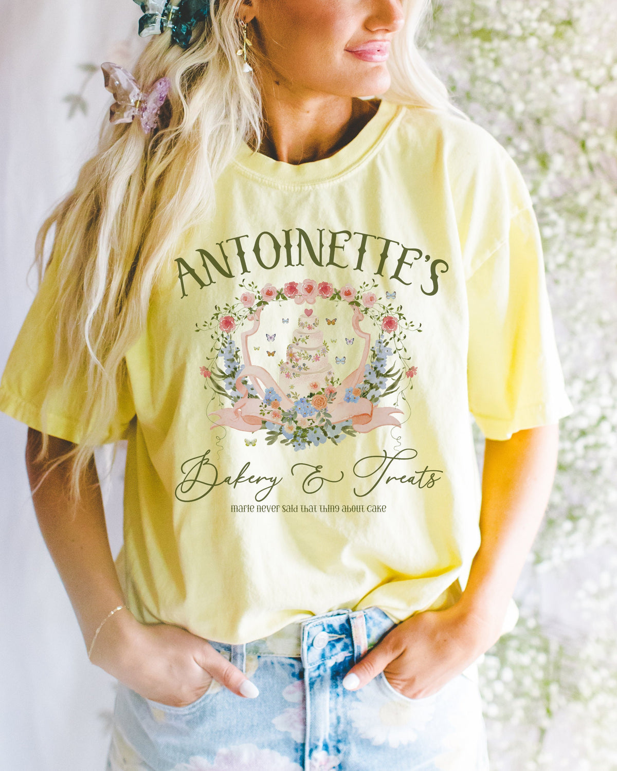 Floral History Tee Shirt for Friend Who Loves Marie Antoinette Never Said That Thing About Cake French History Professor or Major Shirt Graphic Tee – Bold Style · Perfect For Daily Wear