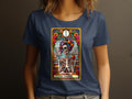 Colorful Skeleton Teacher TShirt Dia de los Muertos Art Vibrant Floral Skull Unique Gothic Fashion Teacher Appreciation Gift Graphic Tee – Bold Style · Great Gift For Fans