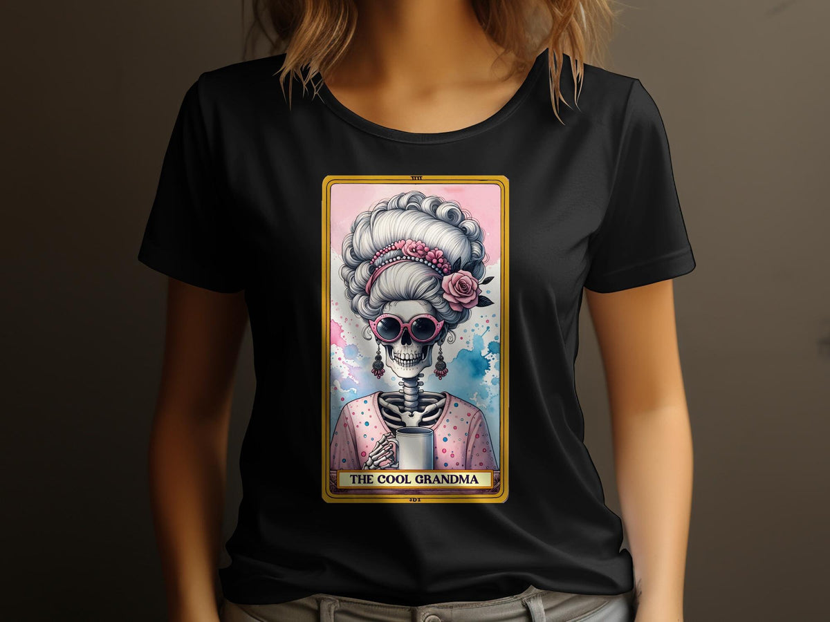Cool Grandma Skeleton TShirt Pink Sunglasses Floral Headband Unique Womens Graphic Tee Graphic Tee – Fan Favorite · Must-Have Style