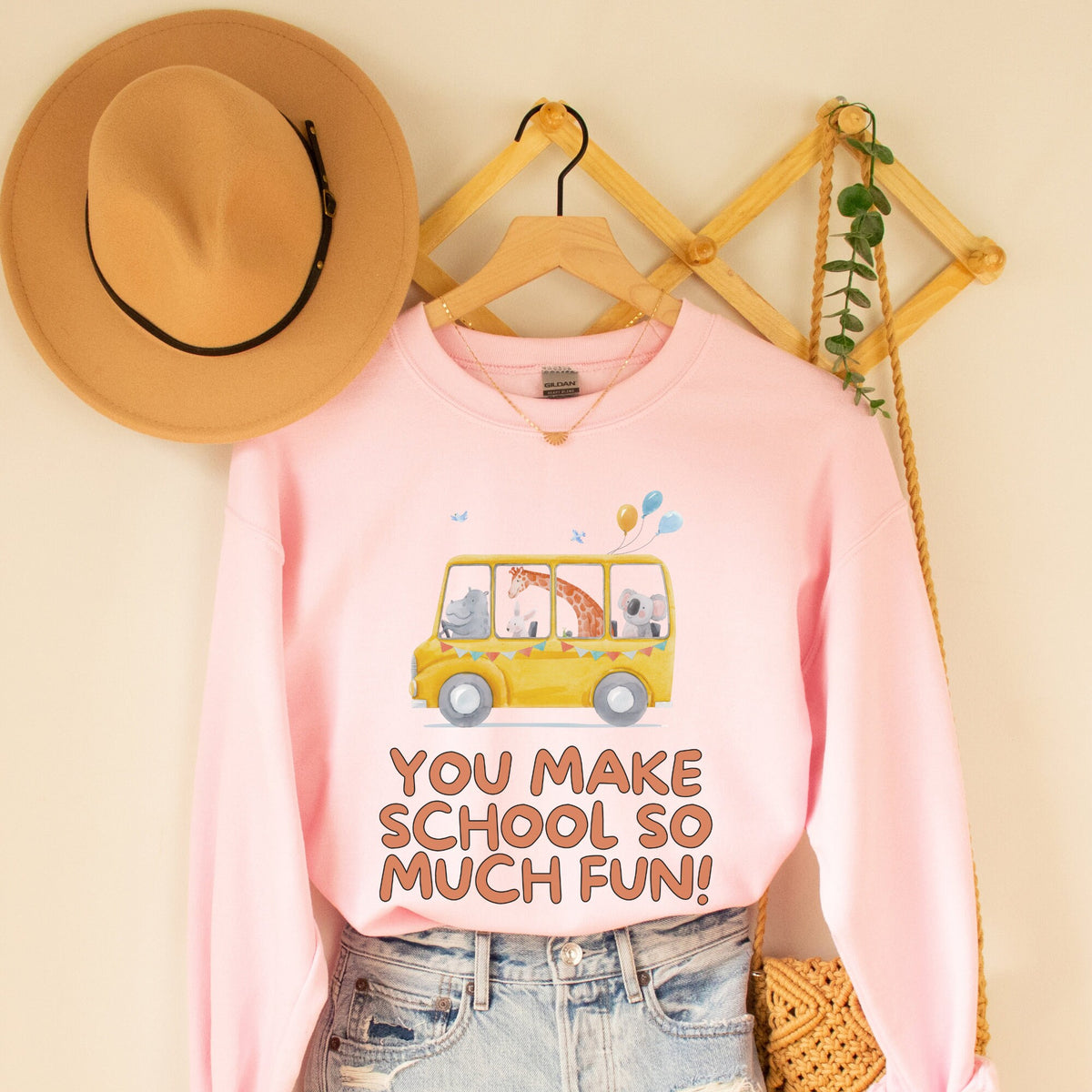 Cute Elementary School Teacher Sweatshirt for Kindergarten Teacher or Elementary Education Major Adorable 90s Aesthetic Animal Lover Gift Sweatshirt – Soft Feel · Must-Have Style