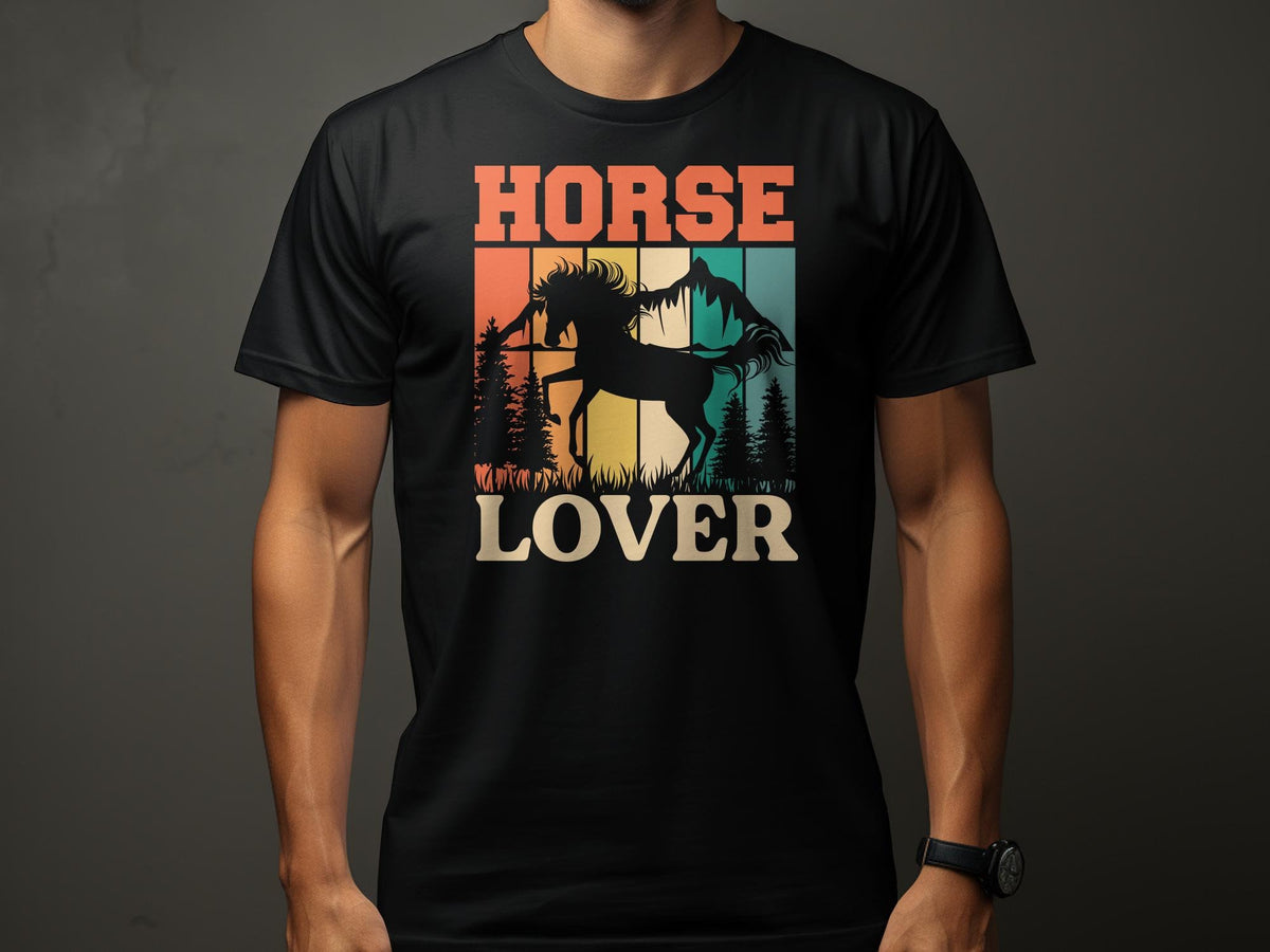 Horse Lover TShirt Colorful Nature Horse Silhouette Unisex Graphic Tee Forest and Mountains Design Graphic Tee – Feel-Good Design · Must-Have Style