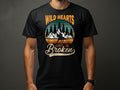 Horse Themed TShirt Wild Hearts Can39t Be Broken Forest Sunset Graphic Tee Unisex Graphic Tee – Cozy Vibes · Top Pick For Any Outfit