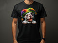Cute French Bulldog Dog Pup in Jester Hat TShirt Colorful Cartoon Animal Tee Fun Pet Lovers Gift Unique Graphic Design Shirt for All Ages Graphic Tee – Aesthetic Look · Perfect For Daily Wear