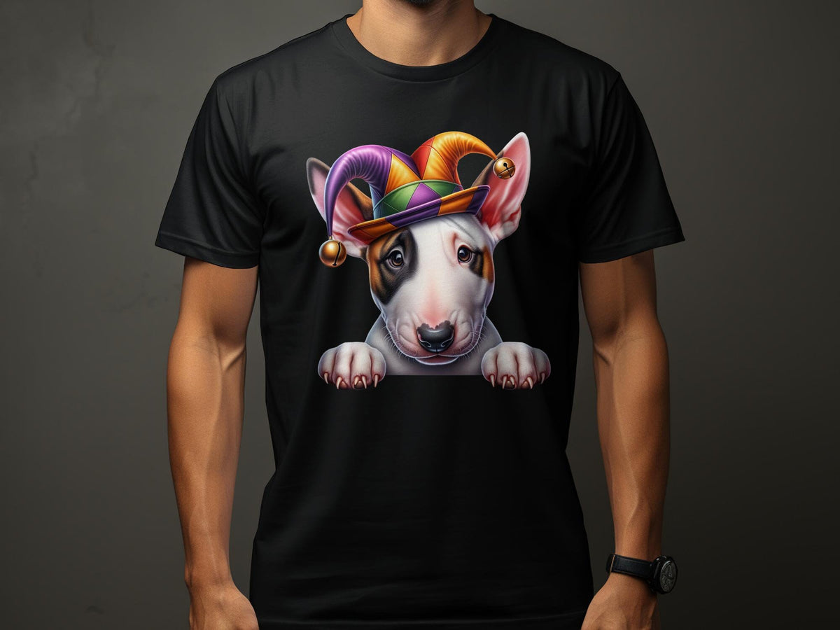 Bull Terrier Dog Pup Jester Hat Design Dog Lover Gifts Present For Mans Best Friend Pet Gift Dog Design T Shirt Hoodie Sweatshirt Hoodie – Everyday Comfort · Must-Have Style
