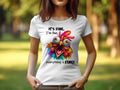 Women39s Sarcastic TShirt It39s Fine I39m Fine Everything is Fine Colorful Chicken Design Graphic Tee – Cozy Vibes · Great Gift For Fans