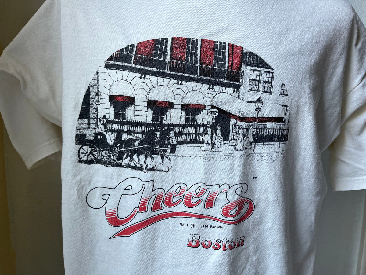 Vintage 90s Cheers Boston White T Shirt XXL Graphic Tee – Easygoing Wear · Top Pick For Any Outfit