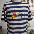 Vintage 90s Winnie And The Pooh blue stripped Tshirt size L Graphic Tee – Cozy Vibes · High-Quality Print