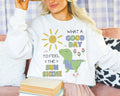 Cute Dinosaur Lover Sweatshirt for Kindergarten Teacher or Geology Major Who Loves Flowers Funny Uplifting Mental Health Sunshine Shirt Sweatshirt – Feel-Good Design · Perfect For Daily Wear