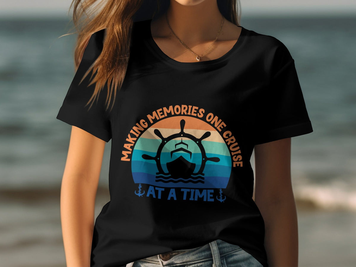 Making Memories One Cruise at a Time Womens Ladyfit TShirt Perfect for Cruise Holiday Funny Cruise Ship TShirt Ocean Adventure Shirt Graphic Tee – Easygoing Wear · Must-Have Style