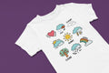 Cute Weather Pattern Shirt for Elementary Aged Kid Who Loves Science and Learning About Weather Cute First Day of School Tee for Daughter Graphic Tee – Warm & Stylish · Trending Graphic Apparel