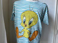 Vintage 90s Looney Tunes Tweety Bird Blue striped T Shirt L Graphic Tee – Everyday Comfort · Must-Have Style