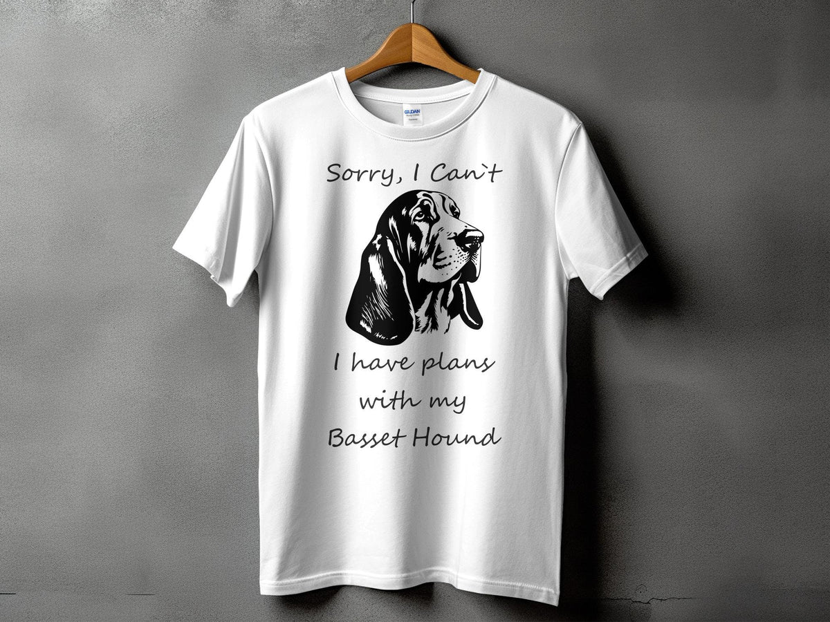 Sorry I Can39t I Have Plans With My Basset Hound TShirt Funny Dog Lover Shirt Basset Hound Gift Cute Pet Tee Dog Mom ShirtDog Dad Shirt Graphic Tee – Soft Feel · High-Quality Print