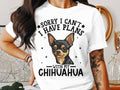 Dog T Shirt Sorry I Can39t I Have Plans With My Chihuahua Womens Ladyfit Dog TShirt Cute Dog Lover Gift Funny Chihuahua Tee Graphic Tee – Everyday Comfort · Perfect For Daily Wear