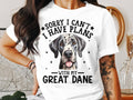 Dog T Shirt Sorry I Can39t I Have Plans With My Great Dane Dog Shirt Women39s Ladyfit Dog Lover TShirt Great Dane Dog TShirt Cute Dog Shirt Graphic Tee – Fan Favorite · Trending Graphic Apparel