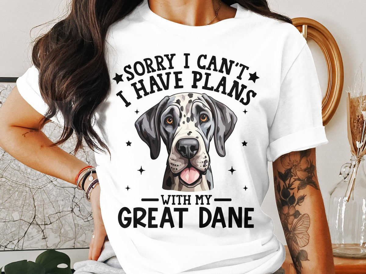 Dog T Shirt Sorry I Can39t I Have Plans With My Great Dane Dog Shirt Women39s Ladyfit Dog Lover TShirt Great Dane Dog TShirt Cute Dog Shirt Graphic Tee – Fan Favorite · Trending Graphic Apparel