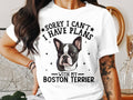 Dog T Shirt Sorry I Can39t I Have Plans With My Boston Terrier Dog Lover Gift Women39s Ladyfit Dog TShirt Cute Pet Graphic Tee Graphic Tee – Cozy Vibes · High-Quality Print