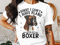 Dog T Shirt Sorry I Can39t I Have Plans With My Boxer TShirt Women Ladies Fit Dog TShirt Dog Lovers Gift Funny Boxer Dog Shirt Graphic Tee – Feel-Good Design · Great Gift For Fans