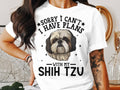Dog T Shirt Sorry I Can39t I Have Plans Shih Tzu TShirt For Dog Lovers Womens Ladyfit Dog Shirt Funny Shih Tzu Graphic Cute Dog Lover Gift Graphic Tee – Warm & Stylish · Great Gift For Fans