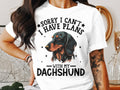 Dog T Shirt Sorry I Can39t I Have Plans With My Dachshund Womens Ladyfit Dog Lover TShirt Funny Dog Owner Tee Cute Dachshund Gift Shirt Graphic Tee – Everyday Comfort · Great Gift For Fans