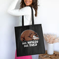 Lazy Bear Tote Bag Funny Gift for Lazy People 50 Percent Hungry 50 Percent Tired Cute Sleepy Bear Design Comfy Daily Tote Tote Bag – Bold Style · Perfect For Daily Wear